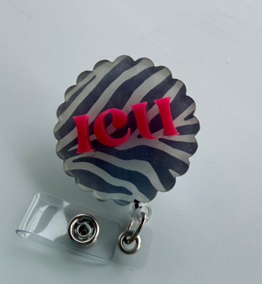 Zebra Love Snap -With alligator clip and retractable reel