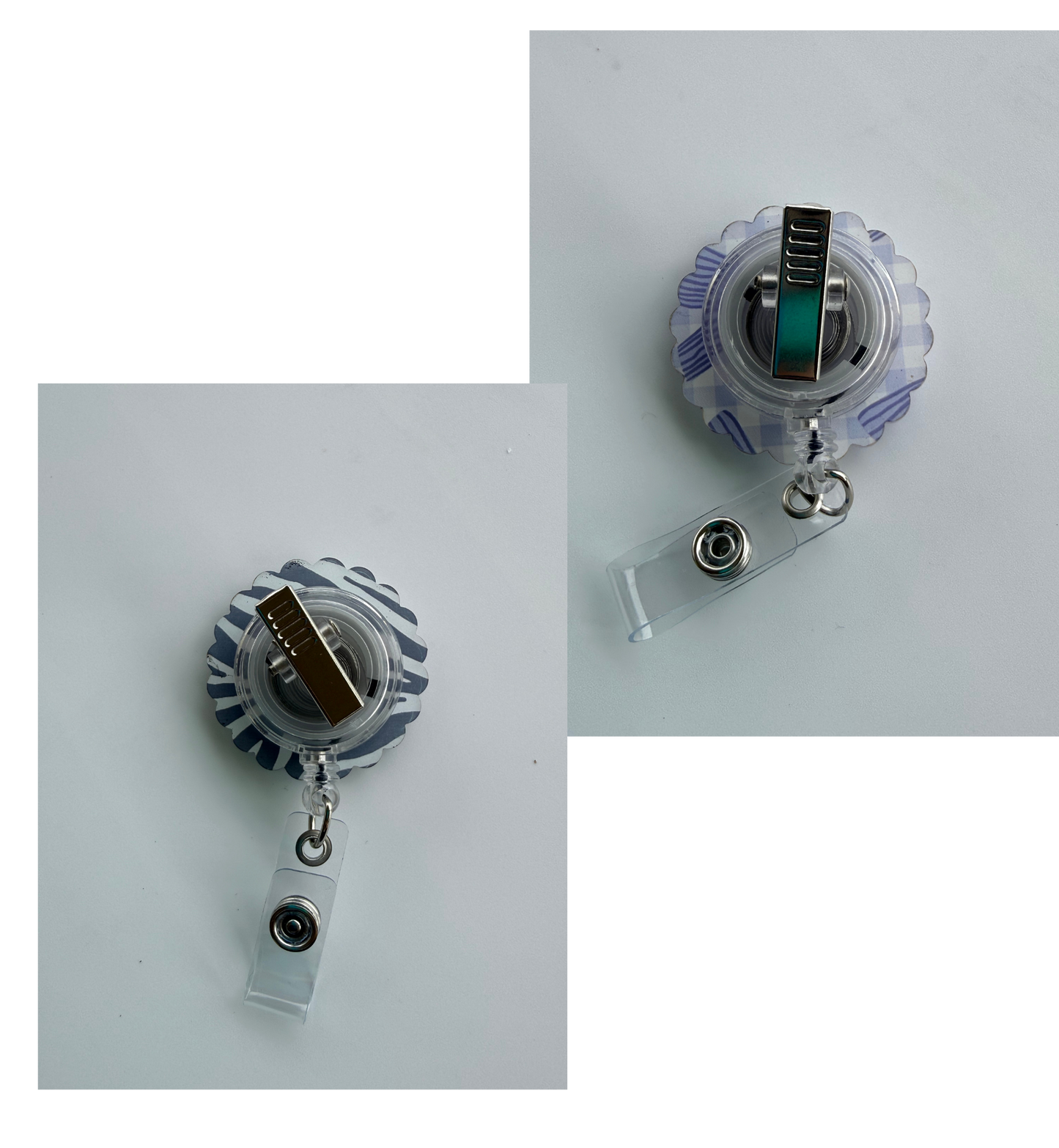 all badge reel covers come standard with alligator clips