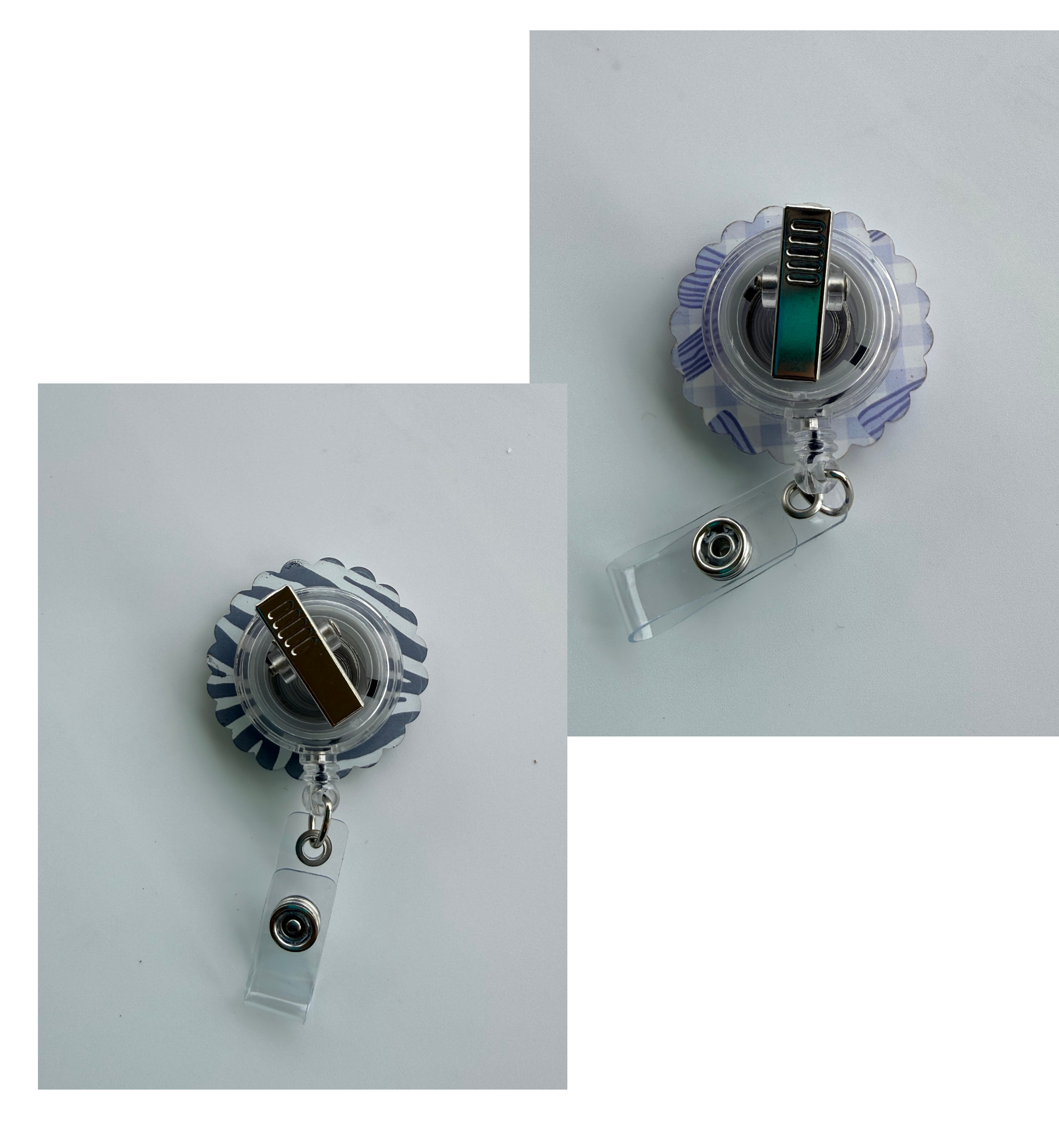 all badge reel covers come standard with alligator clips
